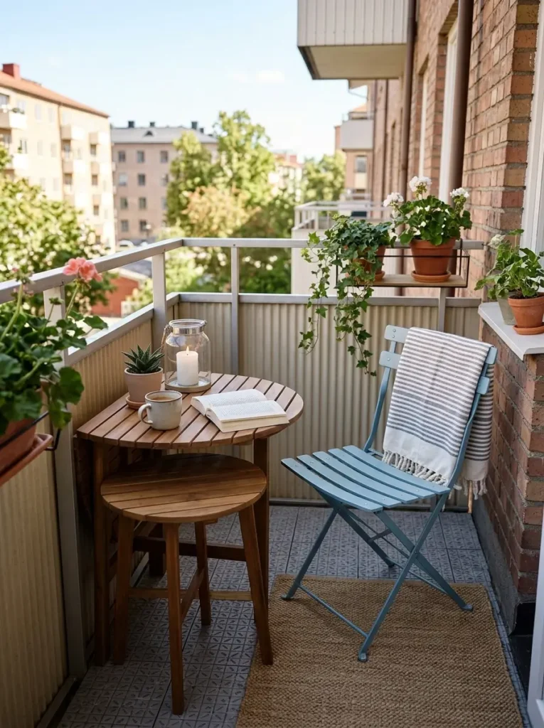 Choose a small side table instead of a large coffee table