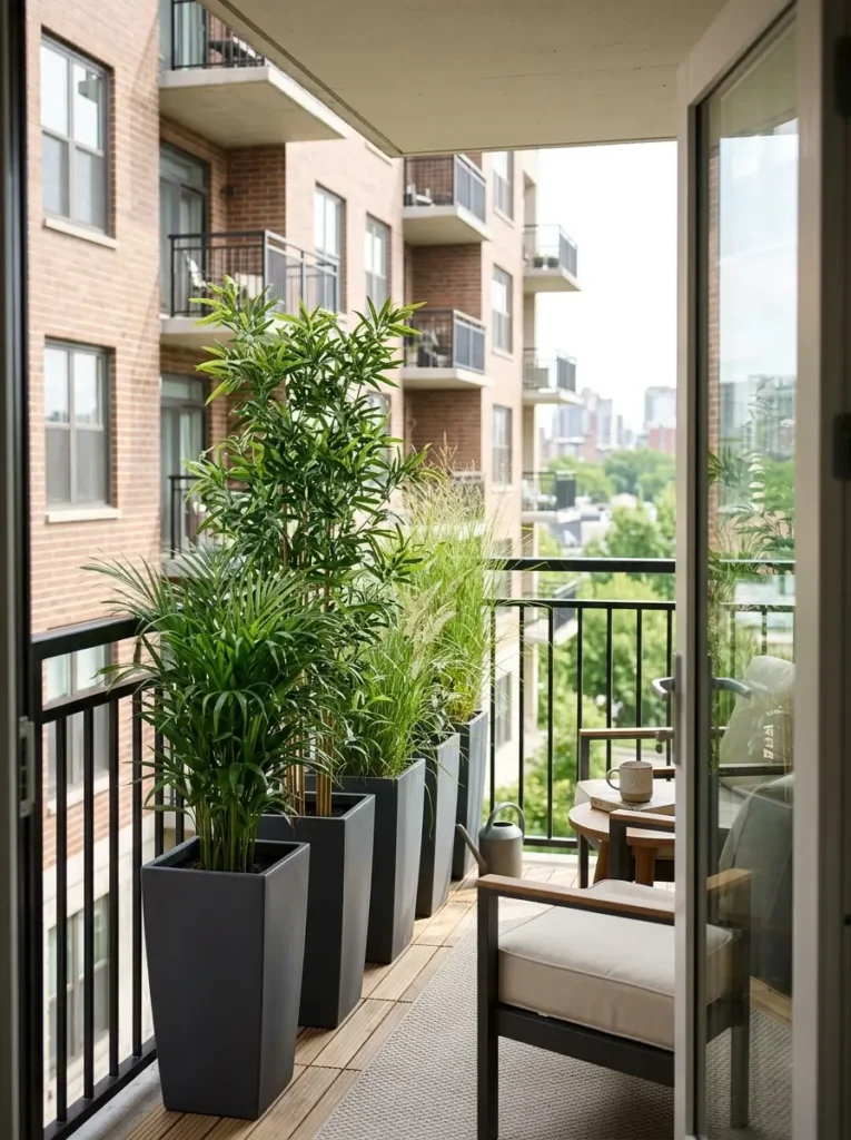 Create Privacy With Tall Potted Plants