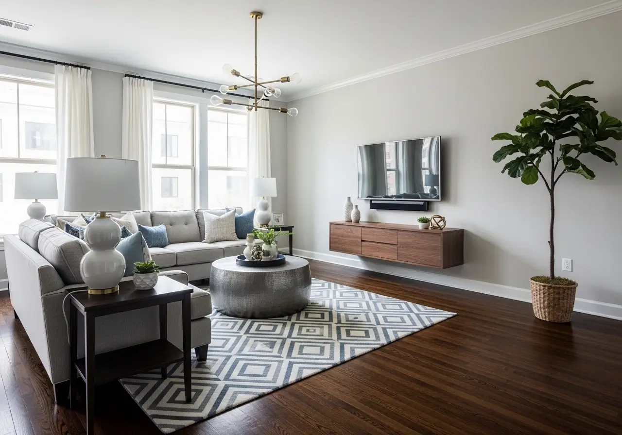 Dark Wood Floors Apartment Makeover Ideas