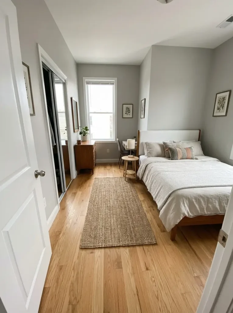 Keep One Clear Walkway Around the Bed