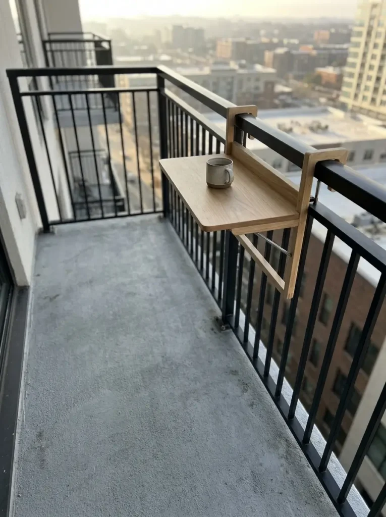 Pick a Railing Table for Drinks and Snacks