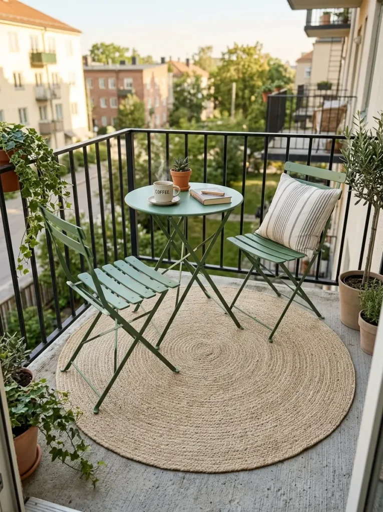 Pick a Round Rug for a Tiny Seating Corner