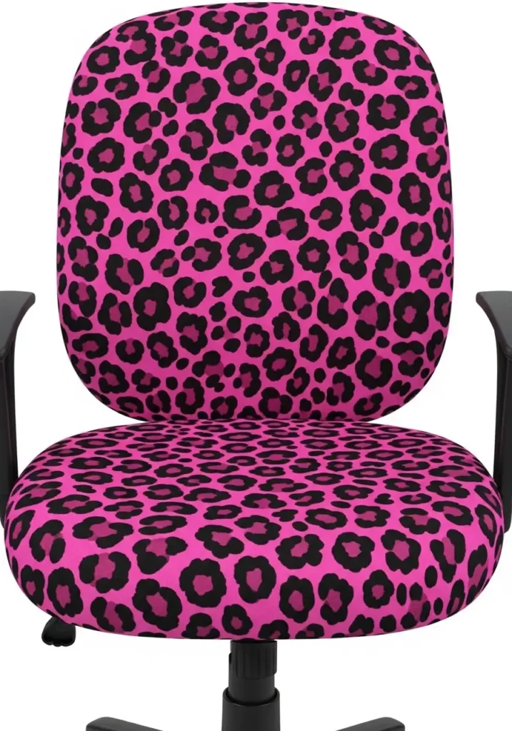 Pink Cheetah Desk Chair Cover