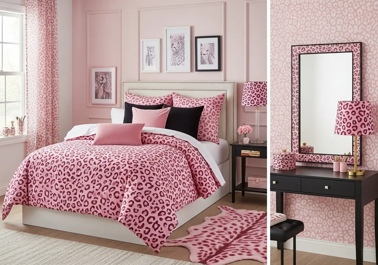 Pink Cheetah Print Decor Ideas for Small Bedrooms