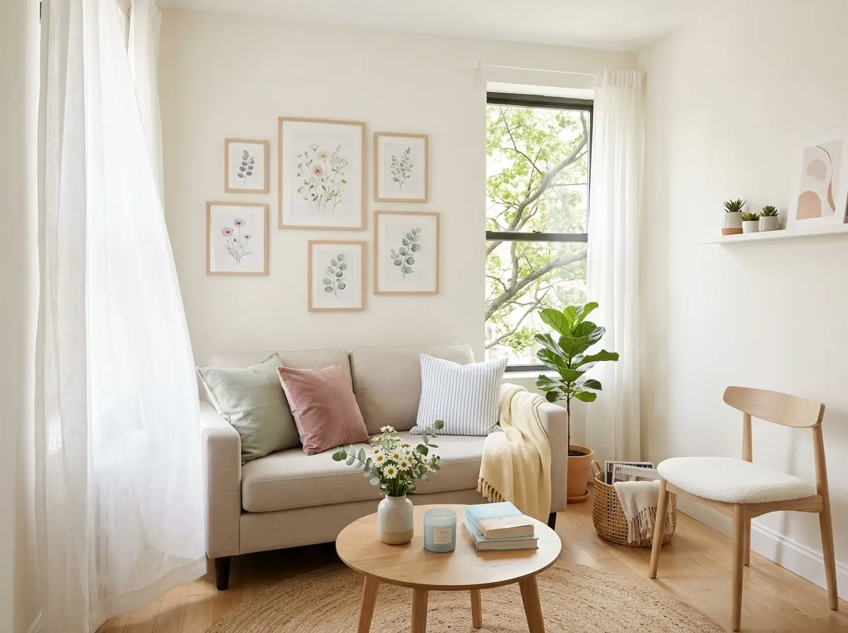 Small Apartment Summer Refresh Ideas with Soft Colors