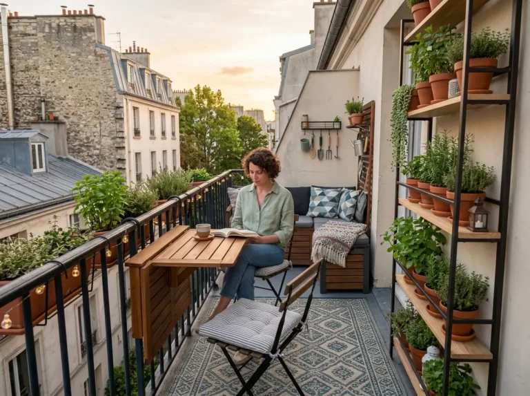 Smart Tiny Balcony Furniture Ideas for Narrow Areas