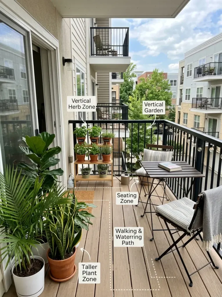 Start With a Simple Balcony Layout Plan