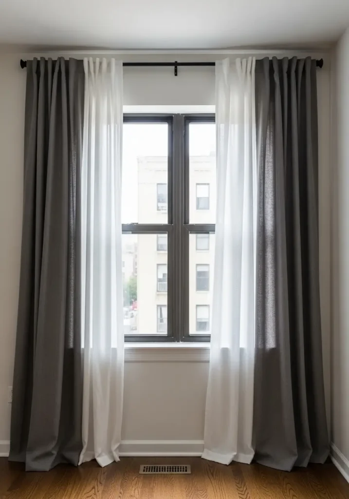 Use Curtains Instead of Bare Windows