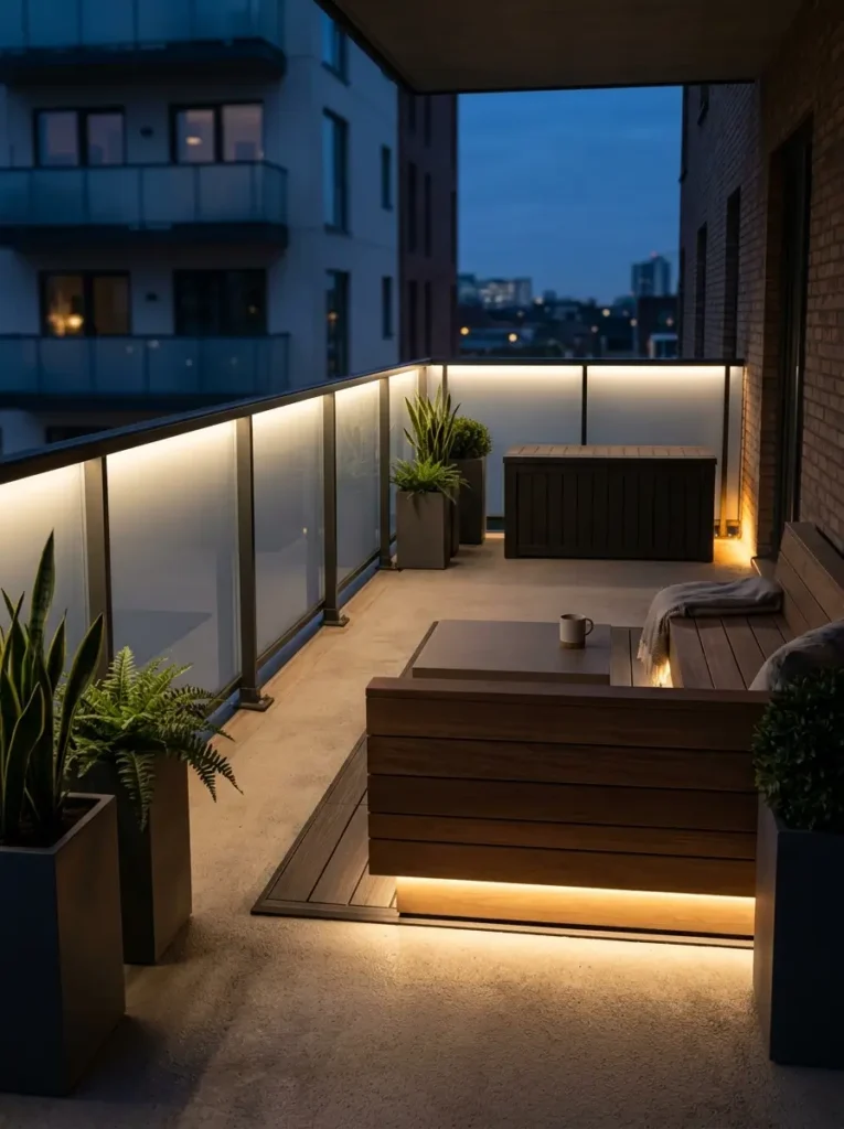 Use LED Strip Lights Under the Railing