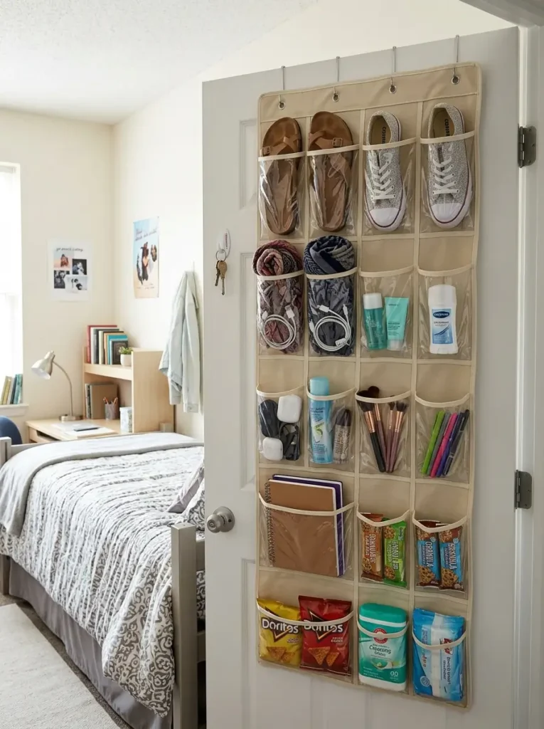 Use Over-the-Door Organizers for Small Items