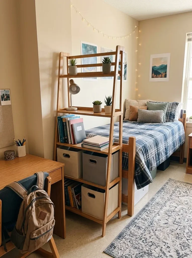Use Tall Narrow Storage Instead of Wide Furniture