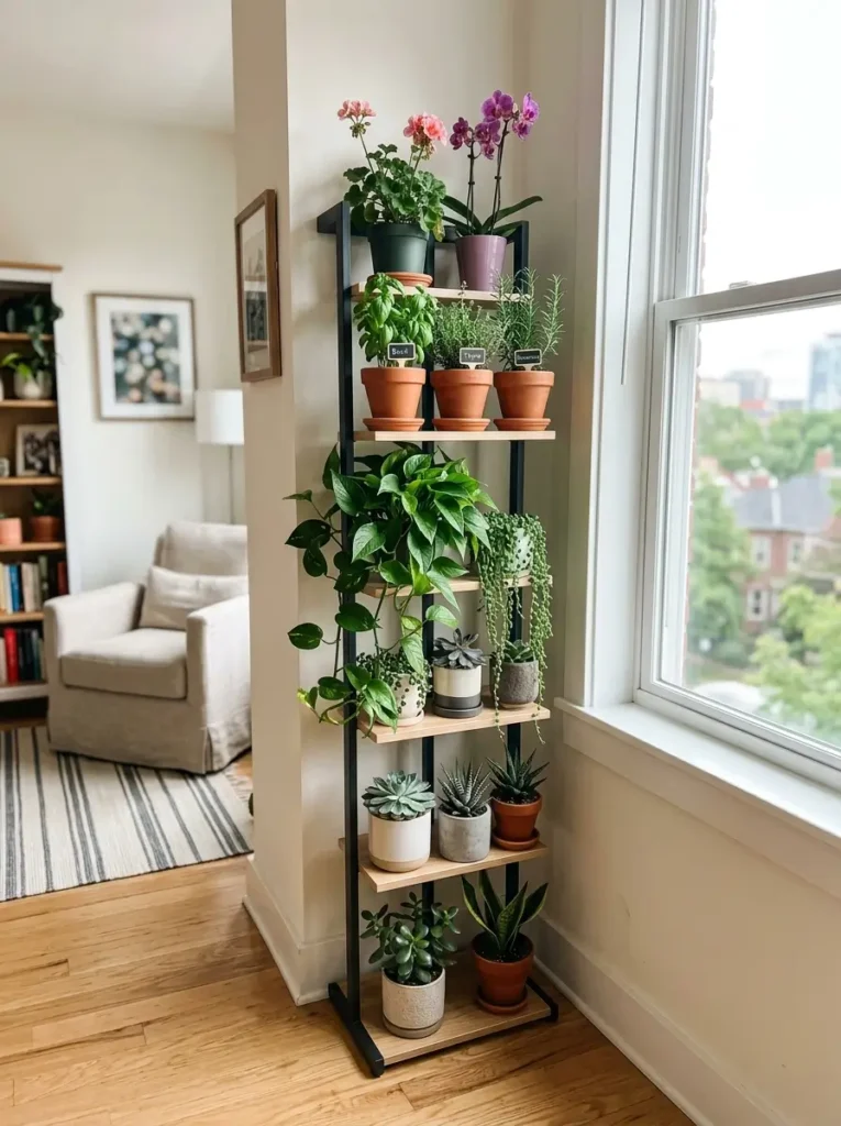 Use Vertical Plant Stands