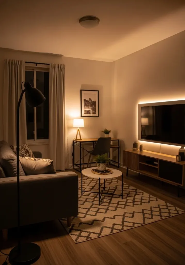 Use Warm Lighting Instead of Harsh Ceiling Light