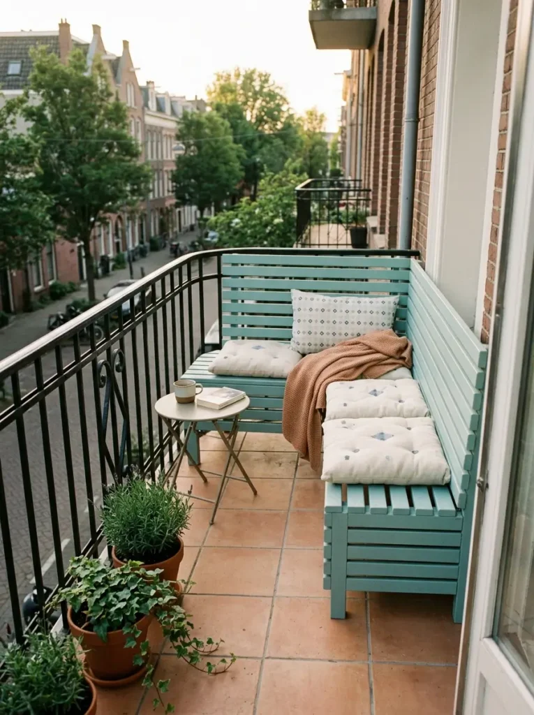 Use a Bench Along the Short Wall