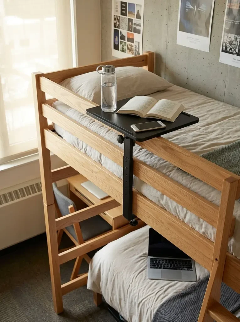 Use a Headboard Shelf or Bed Shelf