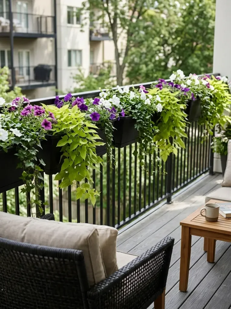 Use a Railing Planter Wall