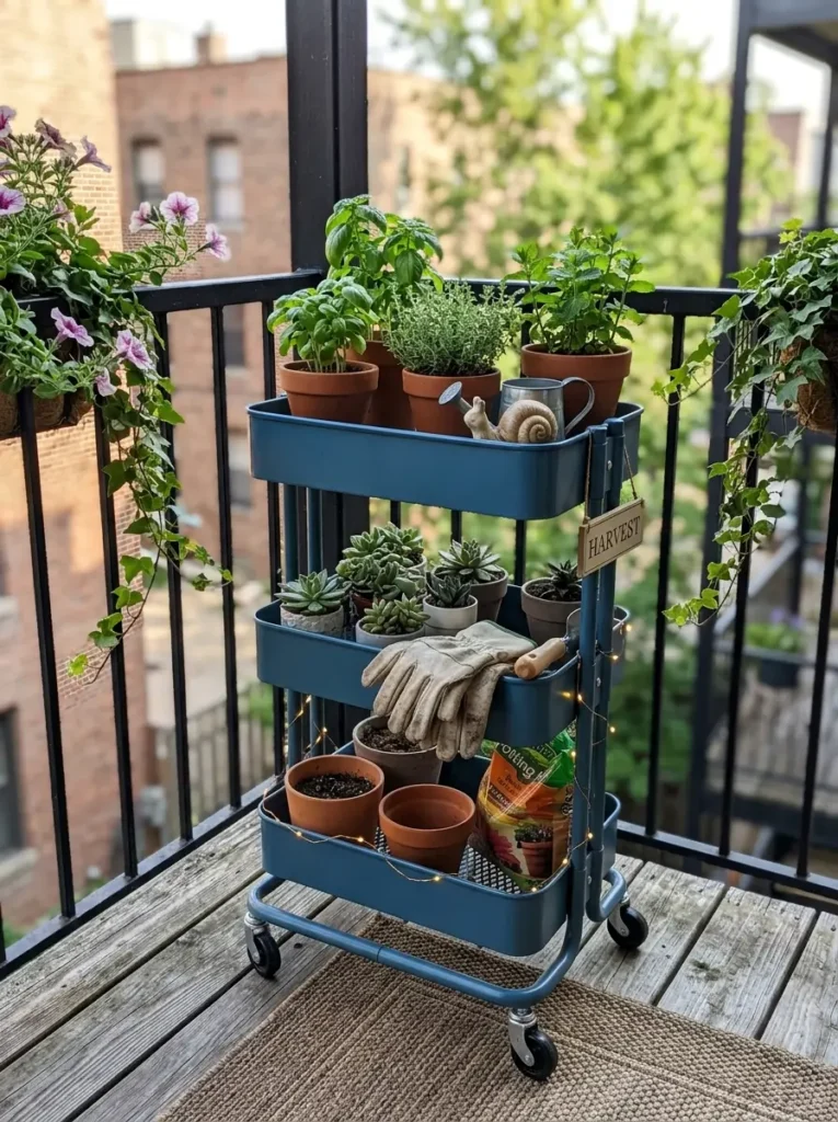 Use a Rolling Plant Cart