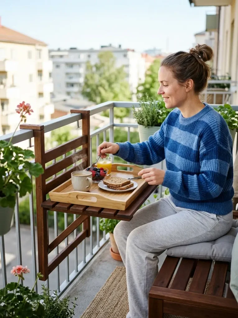 Use a breakfast tray for flexible serving