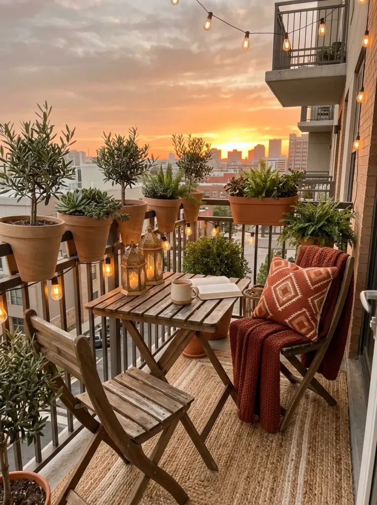Use sunset-friendly colors in cushions and planters