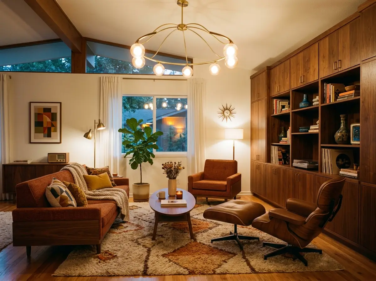 Vintage Mid Century Modern Apartment Living Room Makeover Ideas