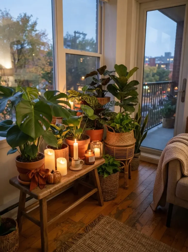 Add Candles to a Plant Corner