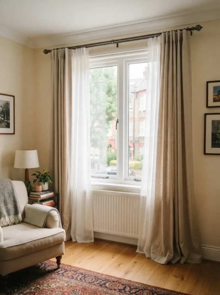 Add Curtains That Filter Autumn Light
