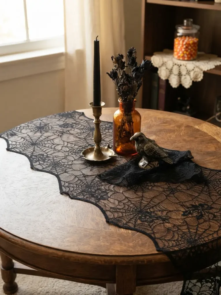 Add Lace Runners to Tables, Shelves, and Dressers