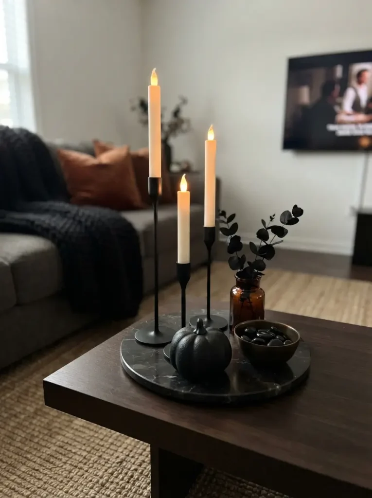 Add Matte Black Candle Holders