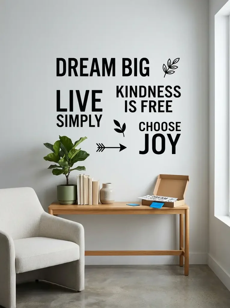 Add Peel Stick Quote Decals With a Clean Layout
