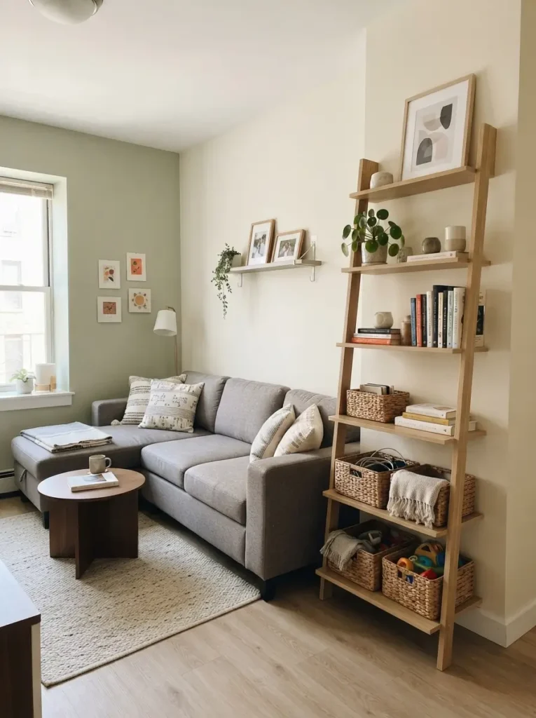 Add Vertical Storage Instead of More Floor Furniture