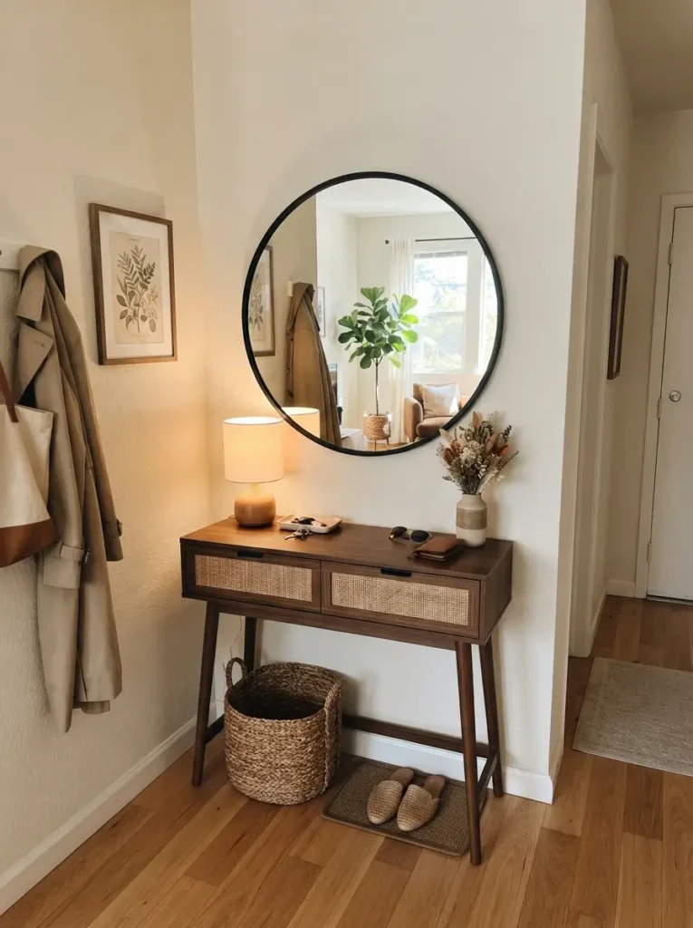 Add a Mirror Above the Entryway Table