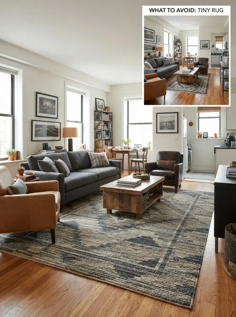 Add a Rug That Defines the Living Area