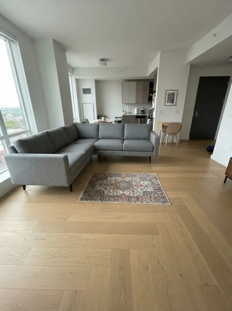 Add a Rug That Is Large Enough for the Sectional