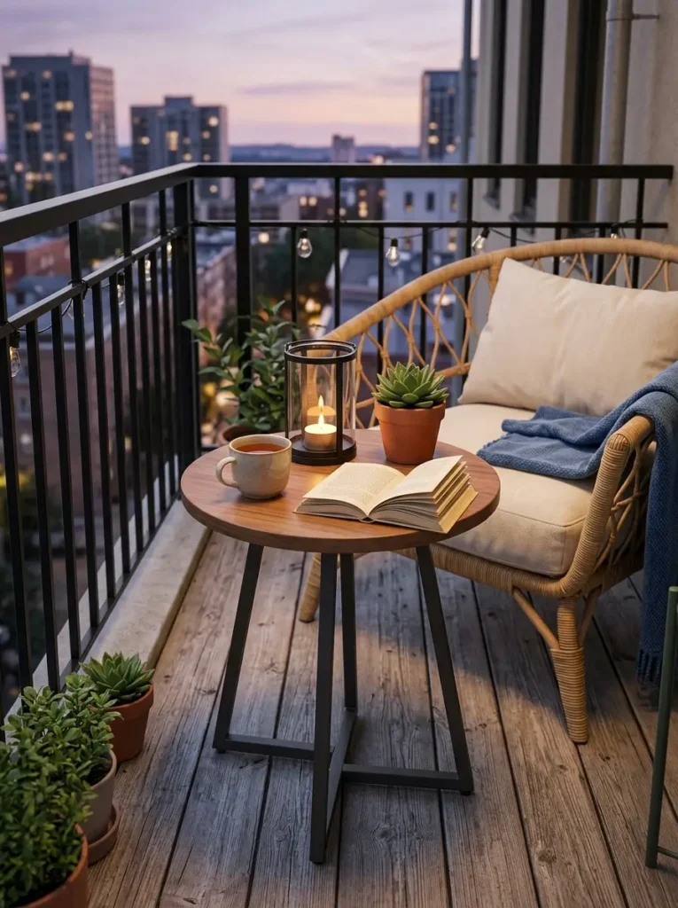 Add a Small Side Table Instead of a Large Coffee Table