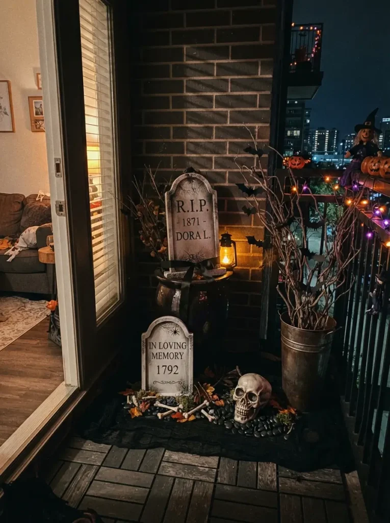 Add a mini graveyard in one corner