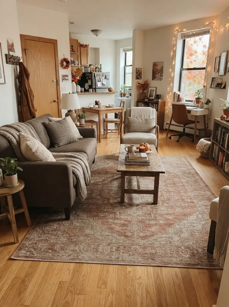 Cozy Fall Apartment Living Room Ideas for Small Homes