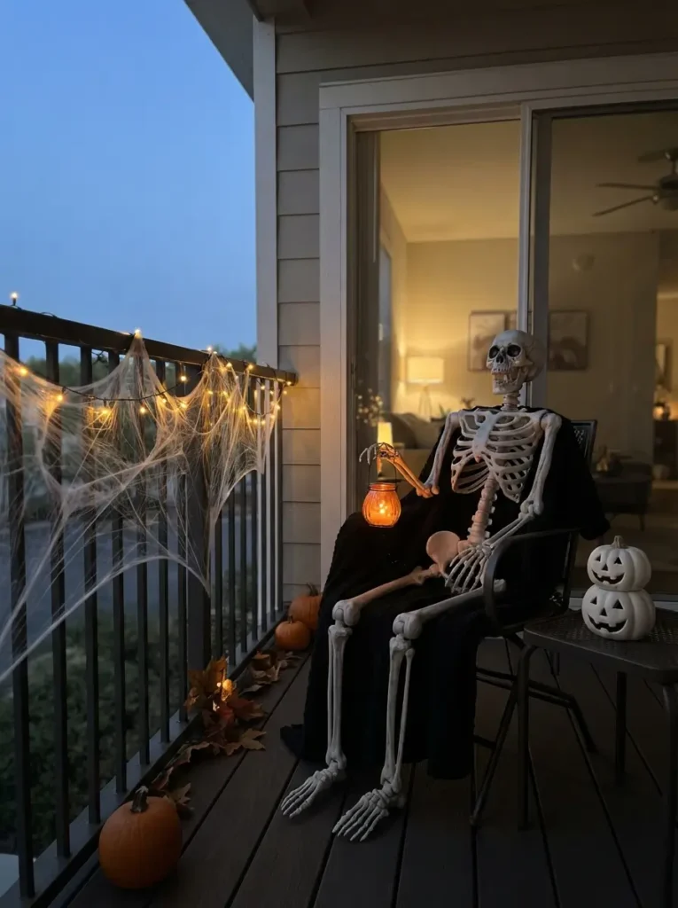 Add one scary focal prop instead of many small items