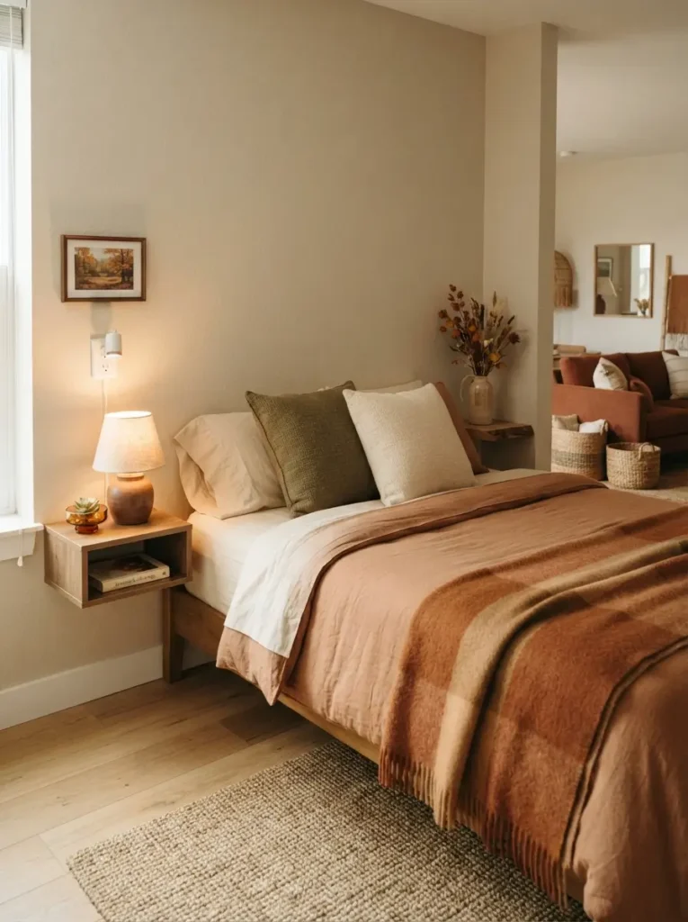 Add rustic fall touches to the bedroom