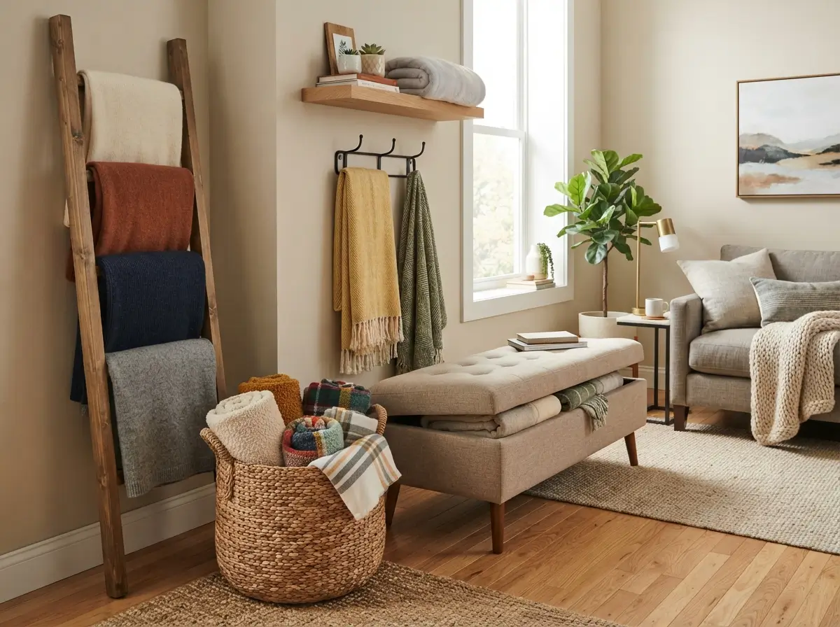 Apartment Blanket Storage Ideas to Organize Every Throw