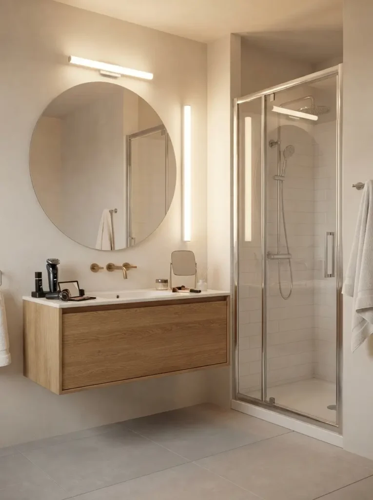 Brighten the Area with a Mirror-Mounted Light