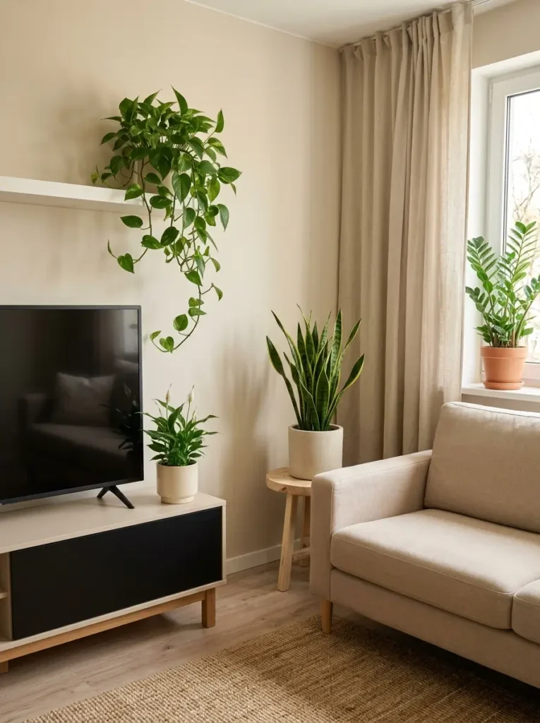 Bring in Plants for Soft Contrast