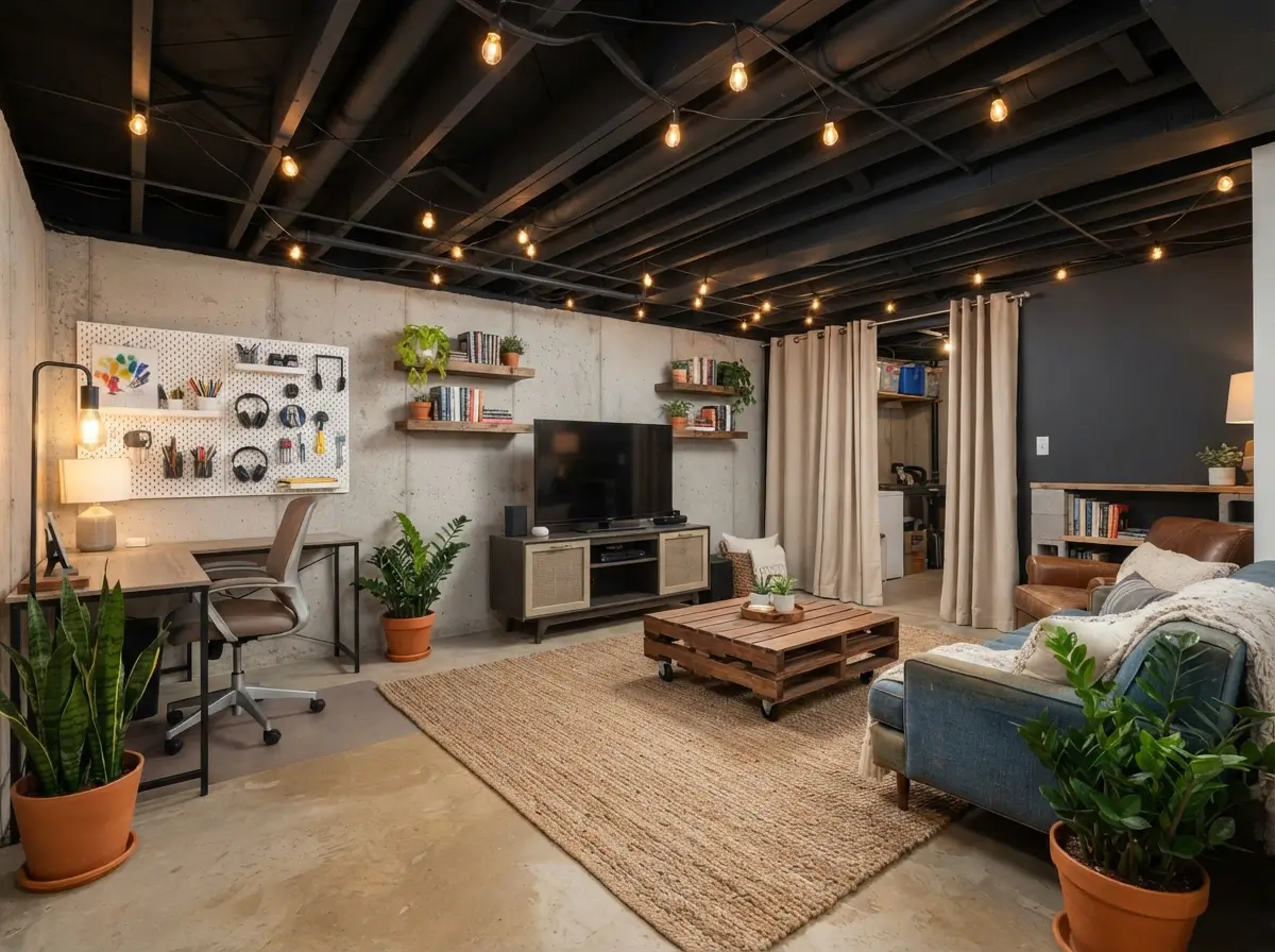 Cheap Unfinished Basement Ideas That Look Amazing