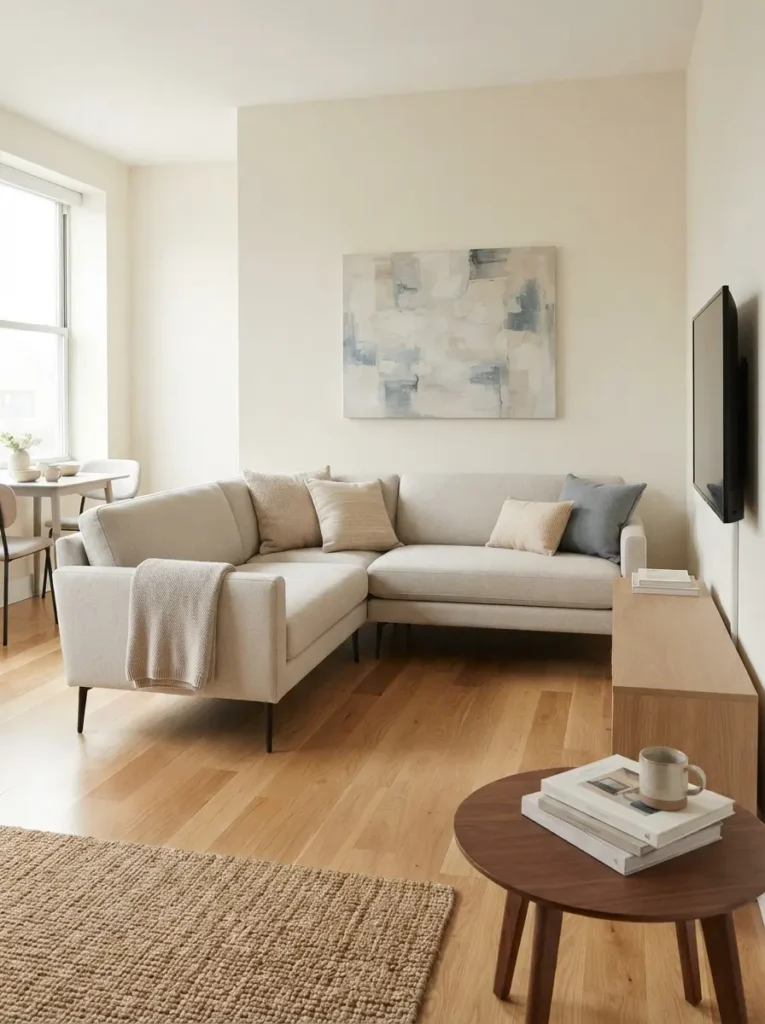 Choose a Low Profile Sectional to Keep the Room Open