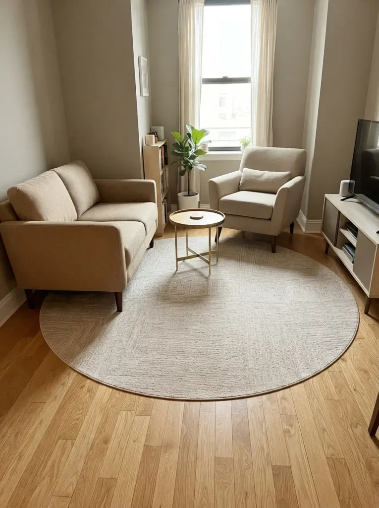 Choose a Round Rug for Awkward Layouts