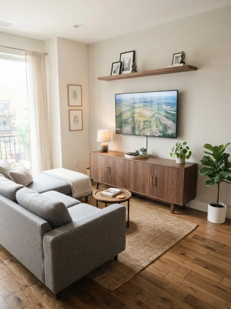 Choose a Slim Media Console for the TV Wall