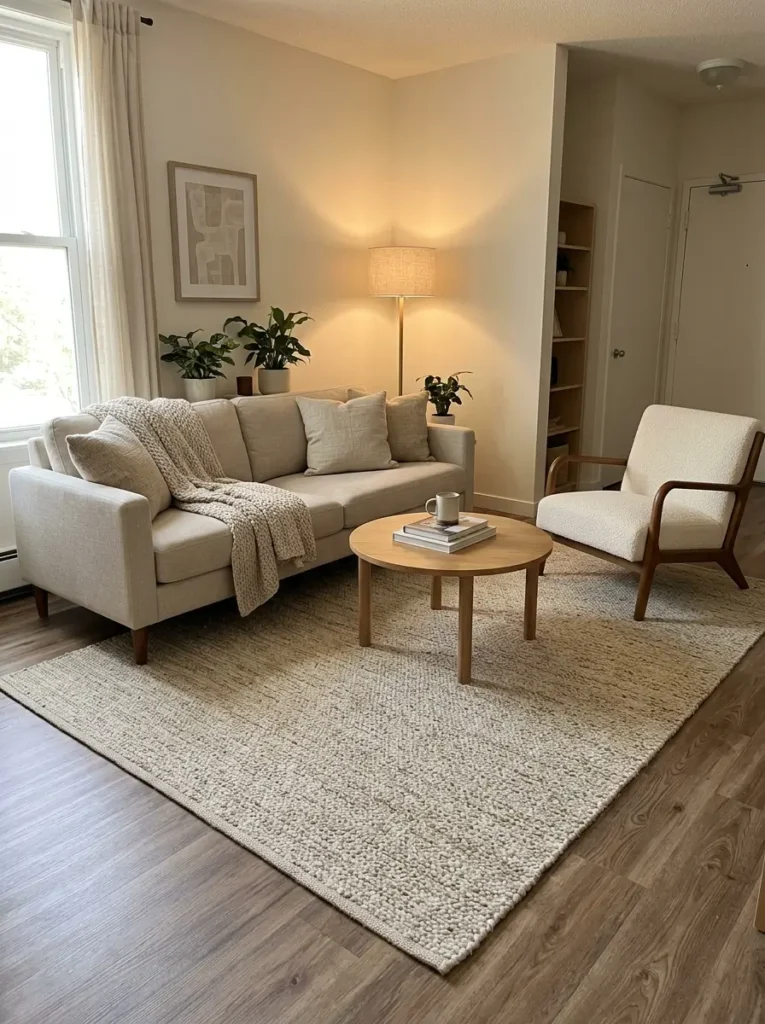 Choose a Soft Area Rug That Fits the Room