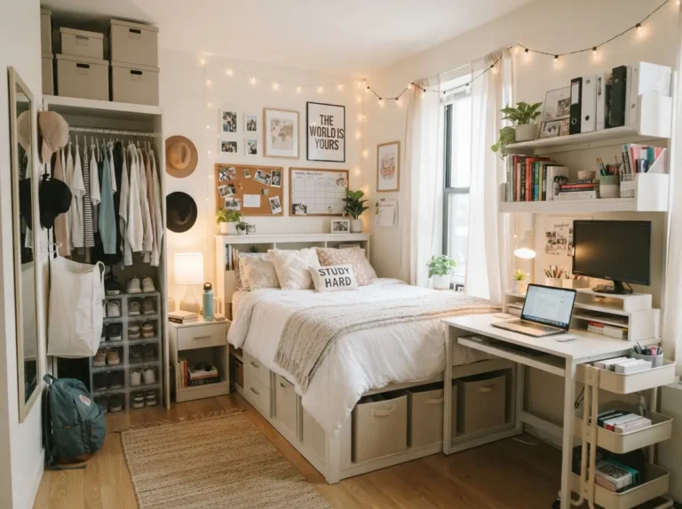 College Apartment Bedroom Decor Ideas for Organized Rooms