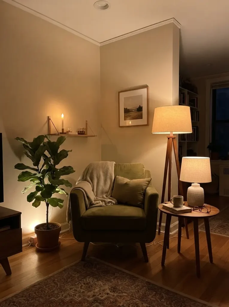 Create a Calm Corner with Layered Lighting