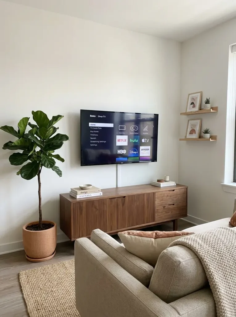 Create a Clean TV Wall Across From the Couch