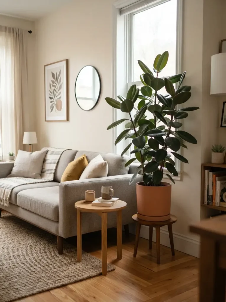 Create a Green Corner Beside the Sofa